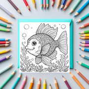 Inkleur kaart vis