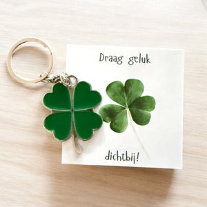 Sleutelhanger klaver geluk