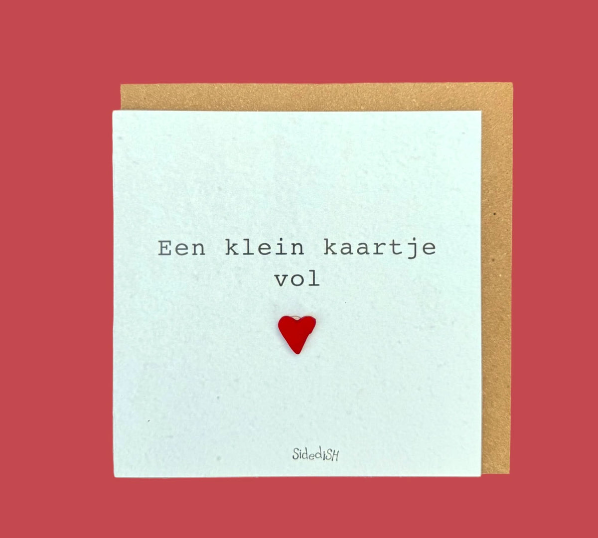 Wenskaart hart klein kaartje vol liefde