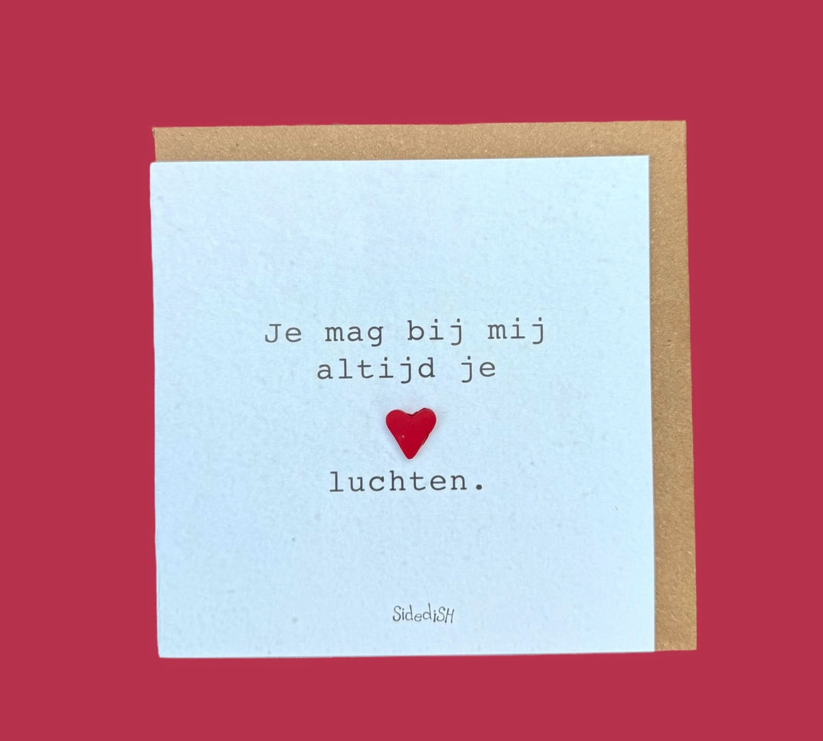 Wenskaart hart luchten