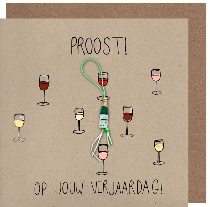 Carte de vœux « Bravo pour ton anniversaire » en kraft