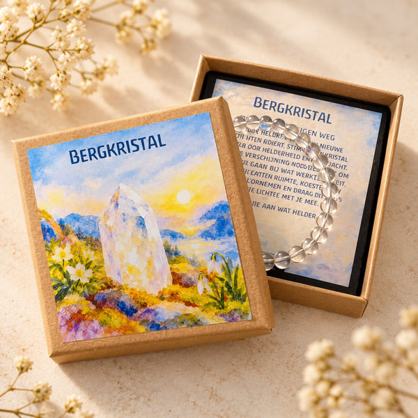 Bergkristal armband in cadeaudoosje