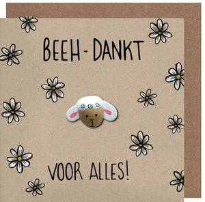 Wenskaart beeh-dankt kraft