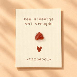 edelsteen cadeau kaartje Carneool