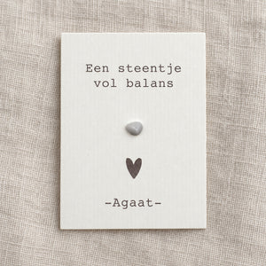 edelsteen cadeau kaartje Agaat
