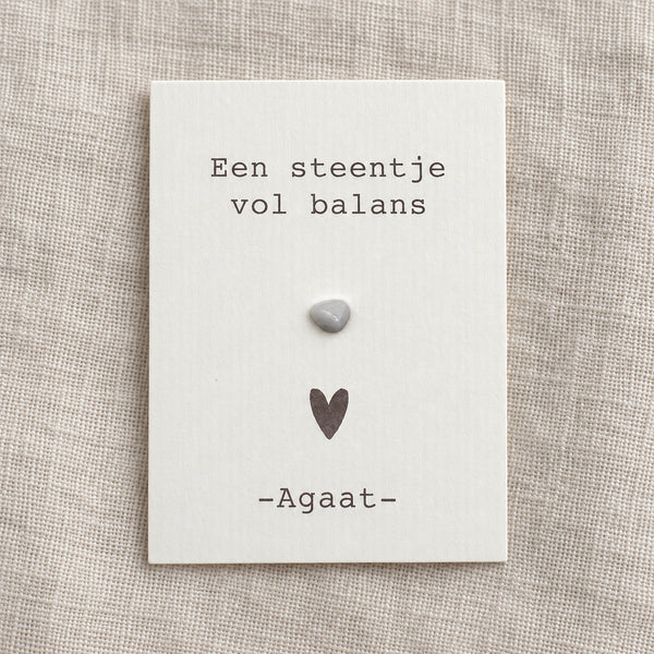 edelsteen cadeau kaartje Agaat
