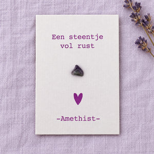 edelsteen cadeau kaartje Amethist