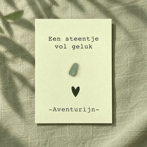 edelsteen cadeau kaartje Aventurijn