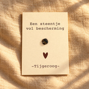 edelsteen cadeau kaartje Tijgeroog
