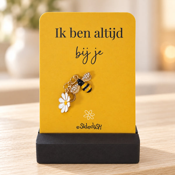 Kaartje op houdertje ik ben altijd bij je
