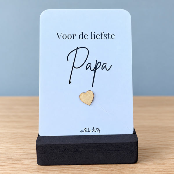 Kaartje op houder papa