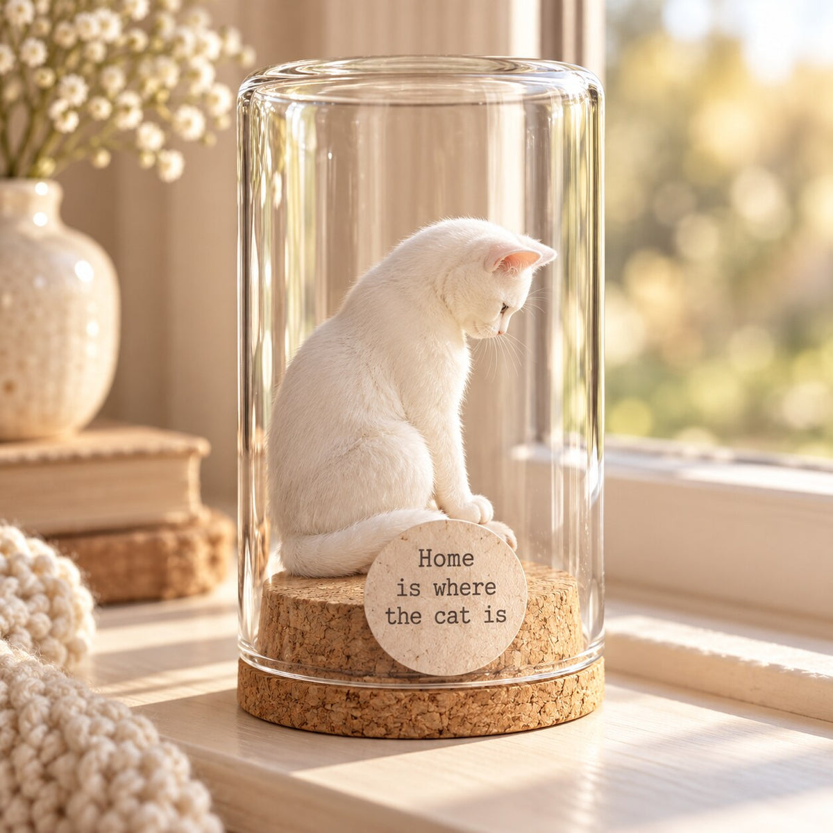 Home is where the cat is – witte kat