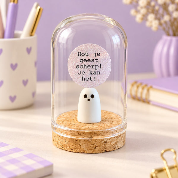 Hou je geest scherp – spookje – ronde stolp 4 x 5 cm