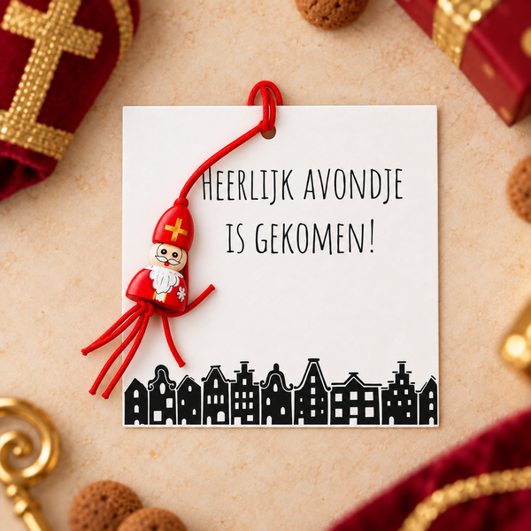 Plat kaartje Heerlijk avondje is gekomen met Sintpop door het middelste gaatje