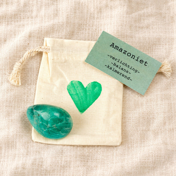 Knuffelsteen-Amazoniet – in cadeauzakje