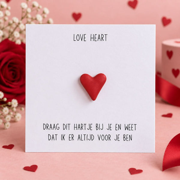 Cadeaukaartje Love Heart – Rood Hartje