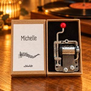 Muziekdoosje Michelle met passende achtergrond