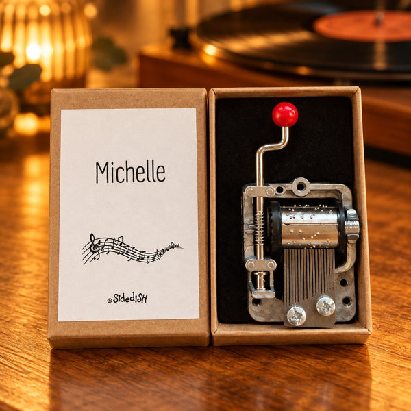 Muziekdoosje Michelle met passende achtergrond
