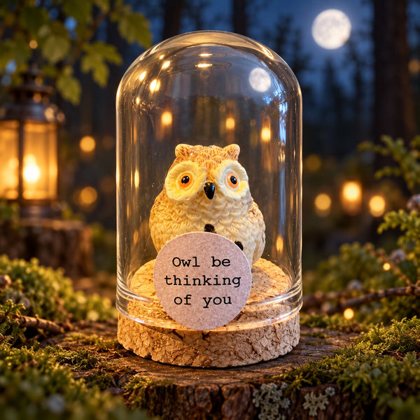 Owl be thinking of you – ronde stolp 4 x 5 cm