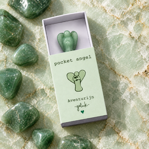 Pocket Angel aventurijn op edelstenen