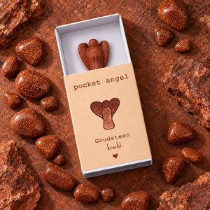 Pocket Angel goudsteen op edelstenen