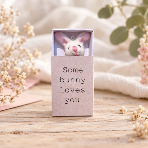 Somebunny loves you konijntje in roze doosje