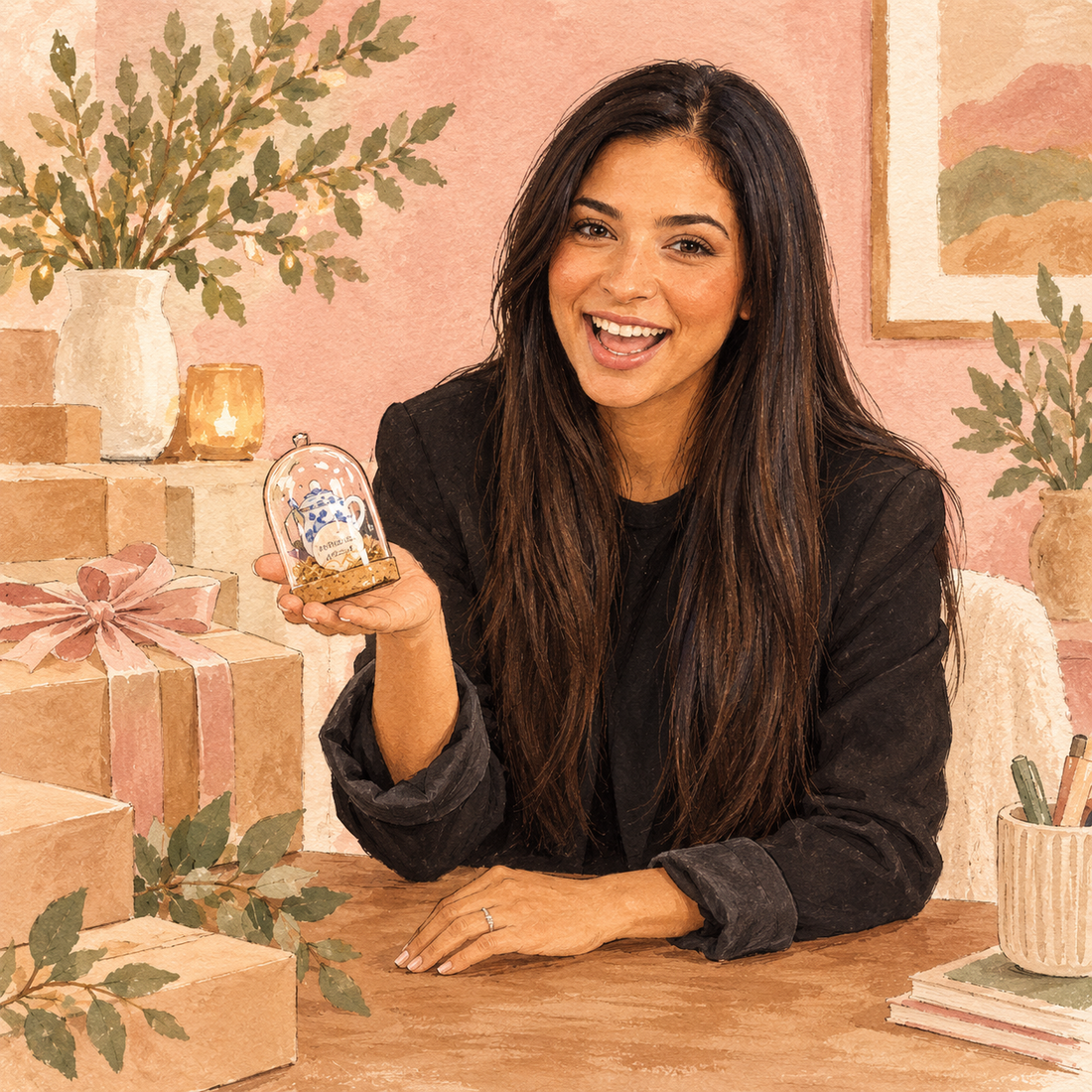 Getekend portret van Aya
