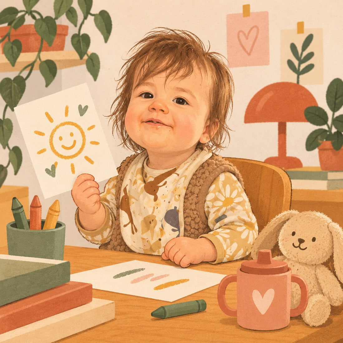 Getekende illustratie van Ensy, jongste onderdirecteur